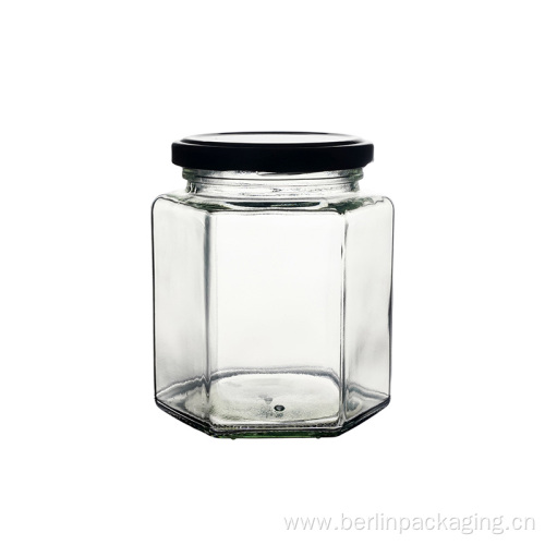 Glass Hexagon Jars 196ml